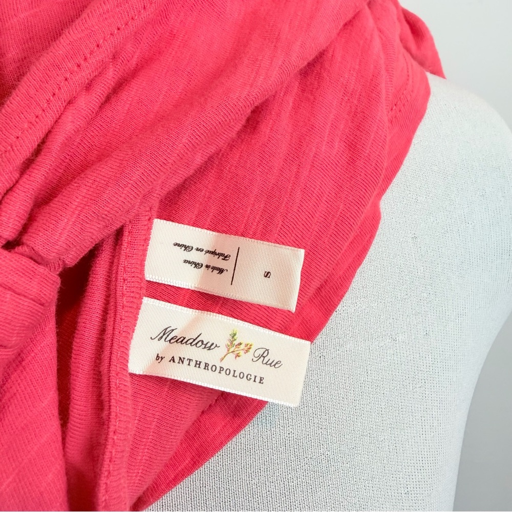 Anthropologie Pink Open Back Short Sleeve Top - Picture 5 of 5
